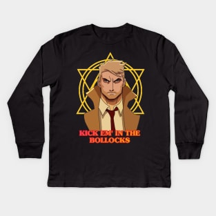 Kick Em' In The Bollocks Kids Long Sleeve T-Shirt